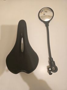 Trek Bike Seat + Rearview Mirror