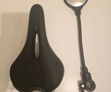 Trek Bike Seat + Rearview Mirror