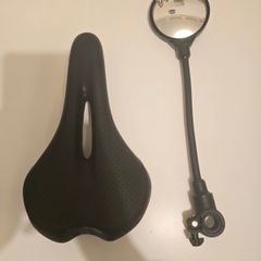 Trek Bike Seat + Rearview Mirror