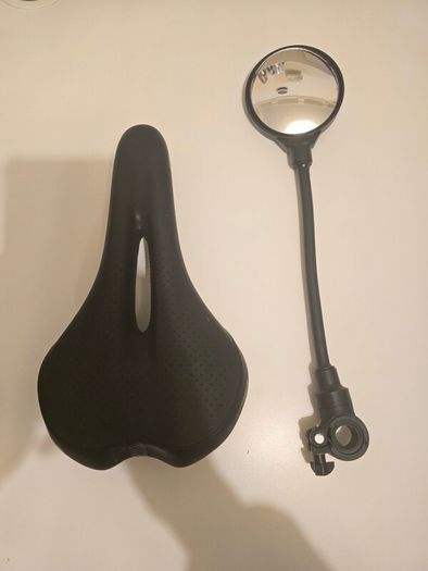 Trek Bike Seat + Rearview Mirror