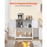 Coffee Bar Cabinet, 31.5 x 13.8 x 34.6 in Farmhouse Coffee Bar Cabinet with 3-Tier Storage, Coffee Bar Table with Magnet Doors, Farmhouse Sideboard Buffet Cabinet for Living Room, Entryway Image 3