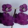 Aubergine & Gold Double Drop Primrose Earrings Image 9