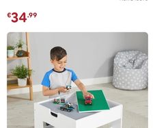 Lego table Build-It Build 'N' Store Wooden Storage Base Plate Table