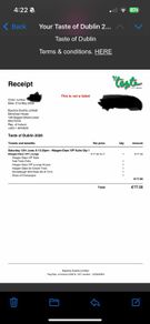 Taste of Dublin VIP tickets