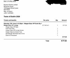 Taste of Dublin VIP tickets