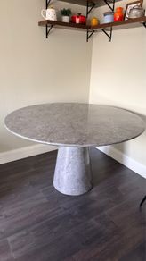 Round Solid Marble Dining Table - 140cm