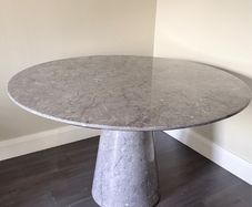 Round Solid Marble Dining Table - 140cm