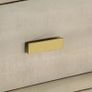 Drawer Cabinet Solid Mango Wood Grey with Brass 140x40x80 cm Image 6