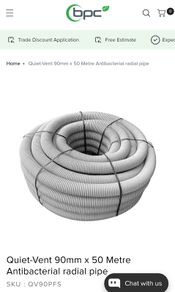 90mm ventilation duct 40meters