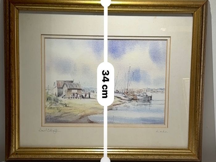 David Eddington framed Estuary Print, signed on mount