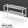 3 Tier Natural Bamboo Shoe Rack Easy Assembly & Strong Design Shelf Organiser Ideal for Bedroom,Bathroom,Hallway & Small Spaces Large Capacity Up to 12 Pairs of Shoes(55x70x25cm) Image 4