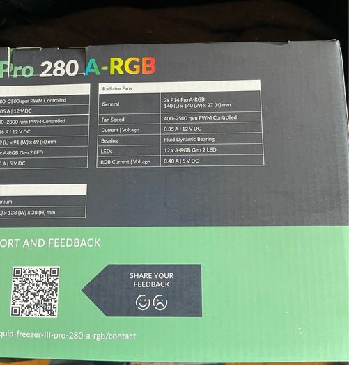 Brand New Arctic Liquid Freezer III Pro 280 A-RGB