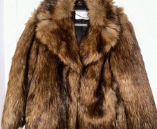 Zara Brown Faux Fur Coat Jacket Size S