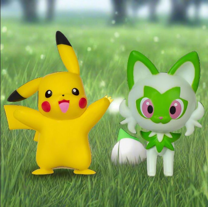 Pokemon 5cm Battle Figure 2-Pack - Sprigatito & Pikachu