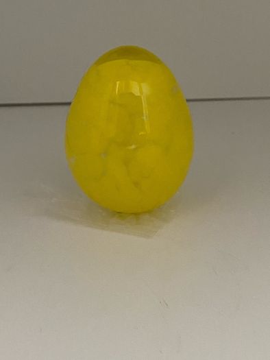 Three gorgeous art glass eggs one from Finland