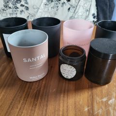 Empty candle jars