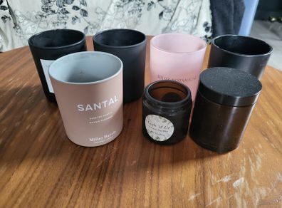 Empty candle jars