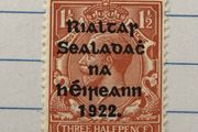 Ireland Thom Overprint Feb 1922 1.5d