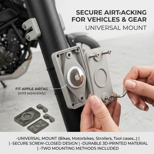 Universal AirTag Mount for Bikes and Strollers