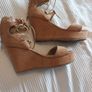 Camel Suede Sandals Image 3