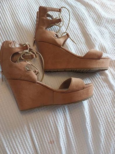Camel Suede Sandals
