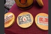 Vintage Cruzcampo Timber Barrel &amp; Coasters Set
