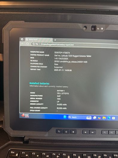 Dell Latitude 7220 Rugged Military Grade Laptop i5