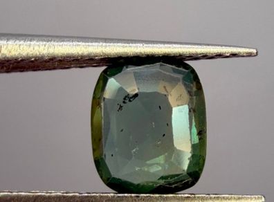 IGI Certified 1.03ct Natural Bi-Color Sapphire. Greenish Blue. Unheated&Untreated
