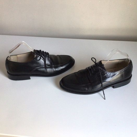 Mens Paulo Bellini Black all leather Formal lace up shoes size 8.5