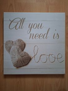"All you need is love" canvas wall art