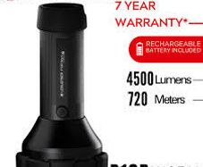 LEDLENSER, ultra bright flashlight with rechargeable battery