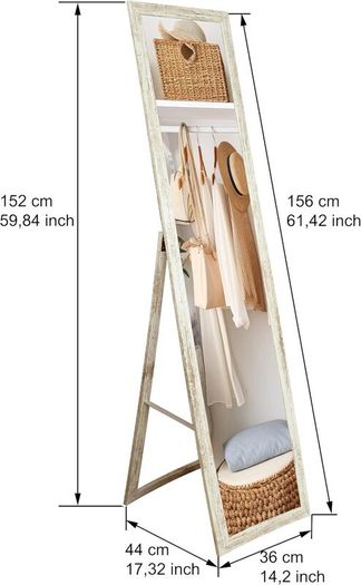 Large floor mirror broken