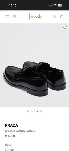 Women Prada Brushed Leather Loafers