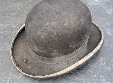 Vintage Black Bowler Hat, Grafton St