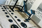 Iron Weights Adjustable Rack Bench Barbell Dumbbells