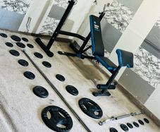 Iron Weights Adjustable Rack Bench Barbell Dumbbells