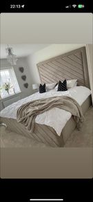 Brand New Framed Beds With Optional Gaslift Ottoman Storage,&  Tufted Sprung Memory Foam Mattresses Instock