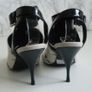 Karen Millen Designer White Black Strappy Heels Sandals Image 6