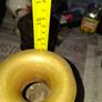Beautiful Etched Brass Vase with red and Floral Enamel Accents, Postage Available Image 4