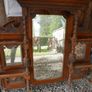 Antique Victorian style overmantel mirror with shelves Image 2
