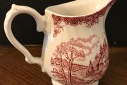 Small Cream and Pink Jug