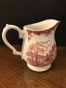 Small Cream and Pink Jug