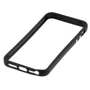 Bumper Case for Apple Iphone 5/5S SE (Black) Free Screen Protector Front Back Hard Plastic Rubber