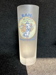 Vintage Aries / Ram Zodiac Sign Glass