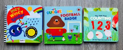 Toddler Board Book Bundle x3 | Hey Duggee, Eric Carle, Nursery Rhyme