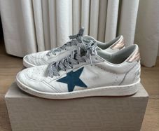 Golden Goose Ballstar Size 6/39 White/blue/rose gold