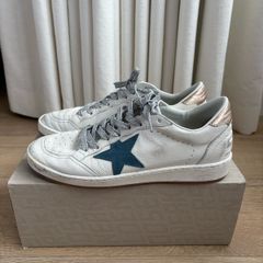 Golden Goose Ballstar Size 6/39 White/blue/rose gold