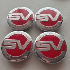 4 x Land Rover Special Vehicle Centre caps.  FREE POST