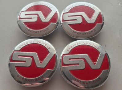 4 x Land Rover Special Vehicle Centre caps.  FREE POST