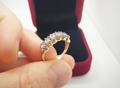 10k Gold Half Eternity Ring